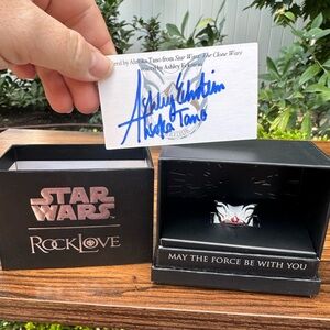 ROCKLOVE AHSOKA TANO RING SIZE 8 SIGNED BY ASHLEY ECKSTEIN STAR WARS
